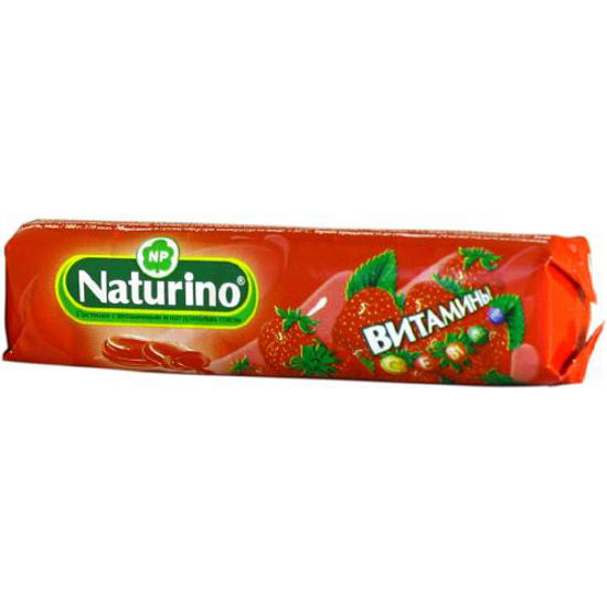 Пастилки Натурино (Naturino) с витаминами и натуральным соком со вкусом клубники 33.5 г